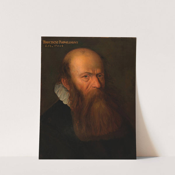 Portret van Franciscus Raphelengius by Albert Thys