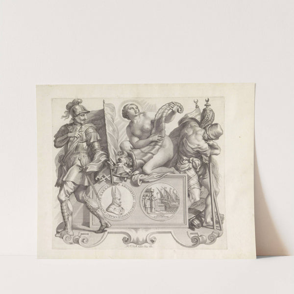 Portret van Marcantonio Barbarigo en de personificatie van Gods Gunst (1673-1743) by Robert van Audenaerde