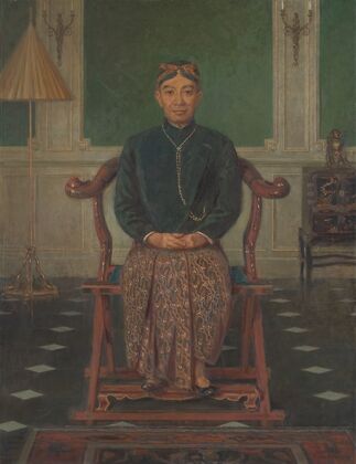 Portret van Pangeran Ario Soejono, minister zonder portefeuille in oorlogskabinet te Londen