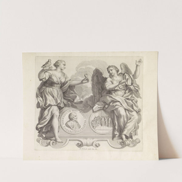 Portret van Pietro Barbarigo en de personificaties Oprechtheid en Onsterfelijkheid (1673-1743) by Robert van Audenaerde