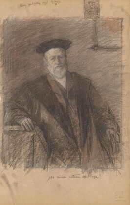 Portret van prof. dr. Pieter Johannes Veth, in toga