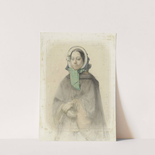 Portret van Theresia A. A. Allebé (1858) by August Allebé