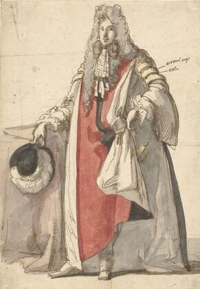 Portret van Willem III, in staatsiekleed