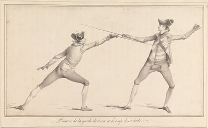 Position de la Garde de Tierce et le Coup de Seconde