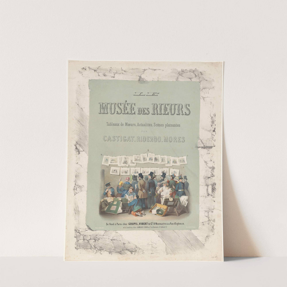 Poster for the print series Le Musée des Rieurs (1847) by Victor Jean François Dollet