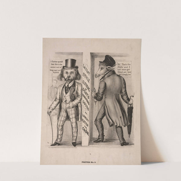 Poster no. 3. Latest style clothing &#038; gents furnishing goods by Gibson &amp; Co. Lith