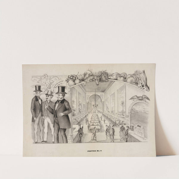 Poster no. 8 [dining hall] by Gibson & Co. Lith