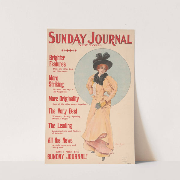 Poster shows a woman posing, holding a flower (1896) by Archie Gunn