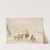 Postilion on Horse in a Winter Landscape by Wilhelm von Kobell