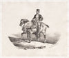 Postman or Two Harnessed Horses (1823)
