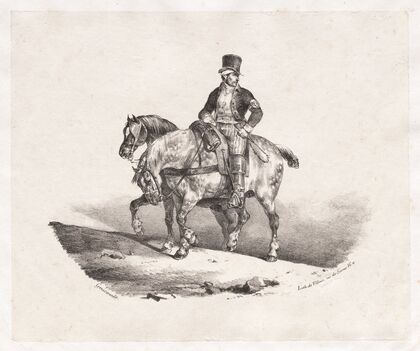 Postman or Two Harnessed Horses (1823)