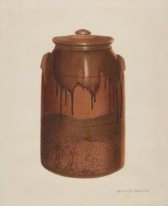 Pottery Jar with Lid