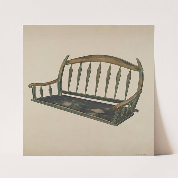 Prairie Schooner Seat (c. 1937) by Wilbur M Rice