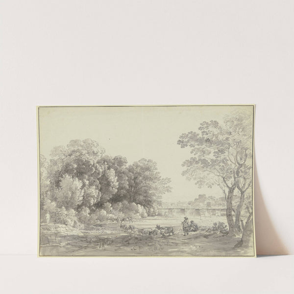 Prater island in Munich by Johann Georg von Dillis