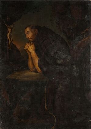 Praying monk