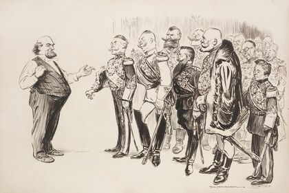 Precedent. Take off your coats, gents. Neither I nor my father nor his father before him wore a coat at dinner (1913)