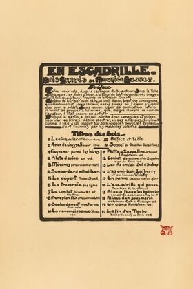 Preface et Table (Preface and Table) (1920)