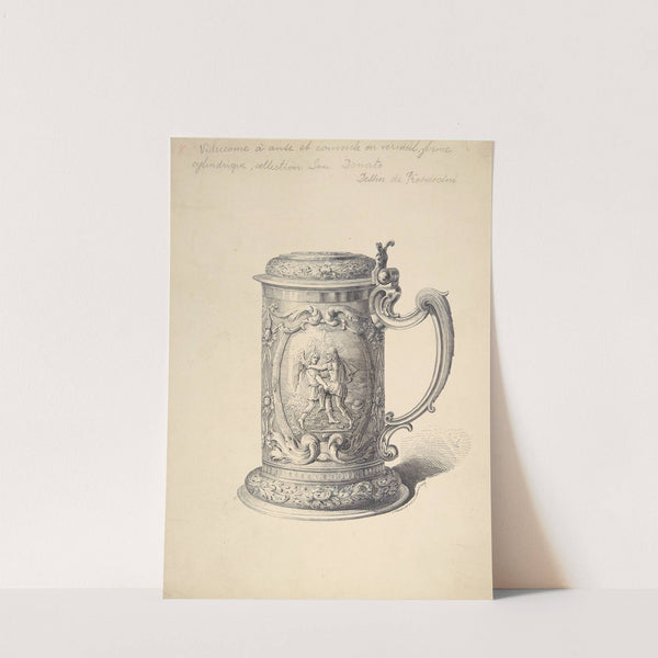 Preparatory Drawing for an Illustration of a Tankard from the Demidov Collection by C. Prosdocimi