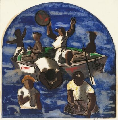 Preparatory drawing for ‘Mining for Gold’