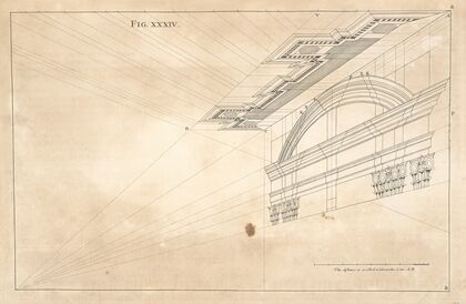 Preparatory to the thirty-fifth. [Outline and perspective lines.]