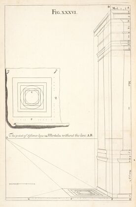 Preparatory to the thirty-seventh. [Outline and perspective lines.]