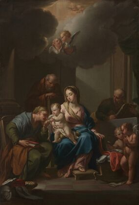 Presentation Sketch for ‘The Holy Family with Saints Anne, Joachim, and John the Baptist’ (for Santa Maria in Via Lata, Roma)