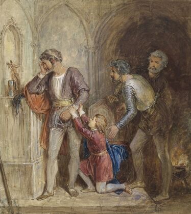 Prince Arthur pleading with Hubert, King John, act IV, sc. 1 — size preview