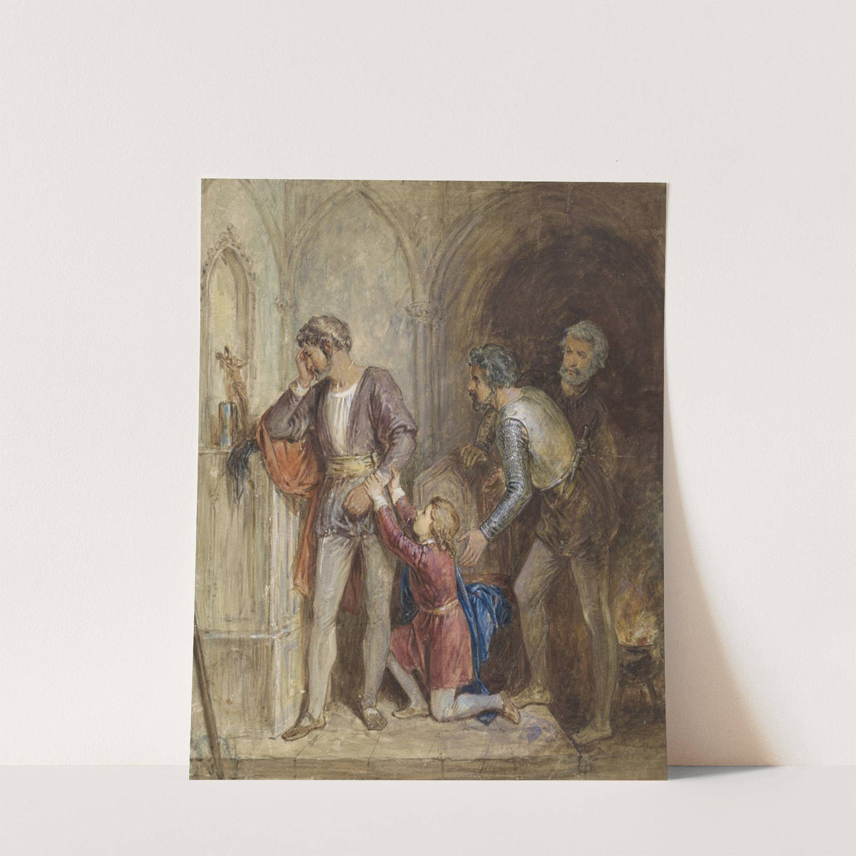 Prince Arthur pleading with Hubert, King John, act IV, sc. 1 by John Massey Wright