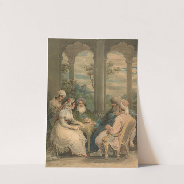 Prince Rasselas and His Sister Conversing in Their Summer Palace on the Banks of the Nile by Samuel Shelley