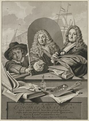 Princeps Marium Pictor Ludolphus Bakhuisen ita seipsum pinxit