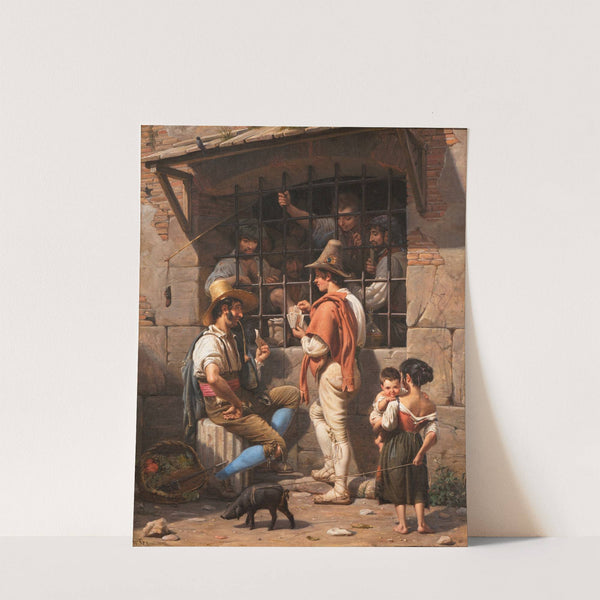 Prison Scene in Rome by Wilhelm Marstrand