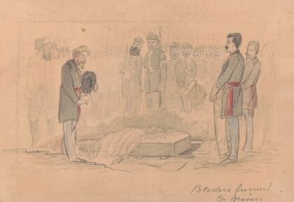 Private Xavier Blodier’s funeral, Camp Nevin, Kentuck