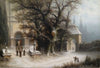 Procession at a Snowy Monastery