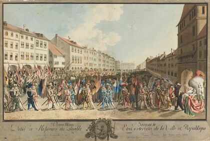 Procession Bernoise Dedié à Messieurs du Louable Etat exterieur de la Ville et République de Berne