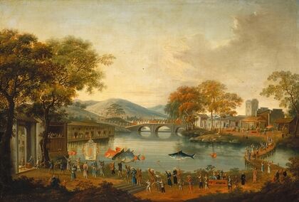 Procession by a Lake (19th century)