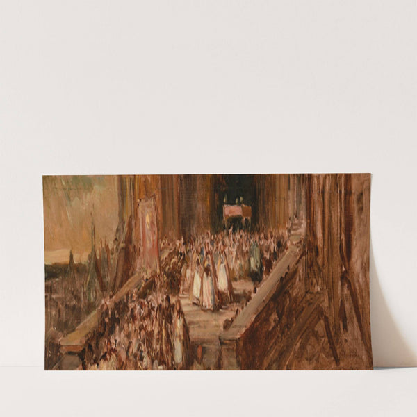 Procession sortant d’une église by Eugène Isabey