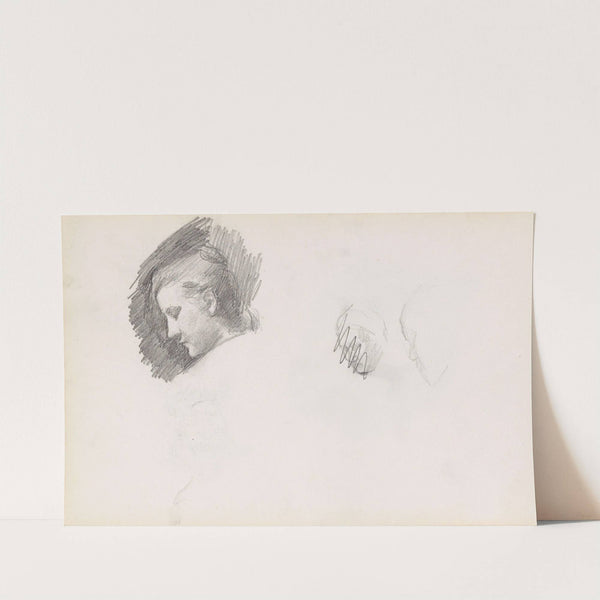 Profil kvinnehode by Signe Scheel