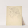 Profile and Superimposed Figure (early 20th century) by Kahlil Gibran