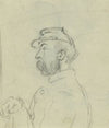 Profile bust portrait of a soldier