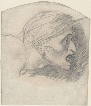 Profile of a Grotesque Head Facing Right