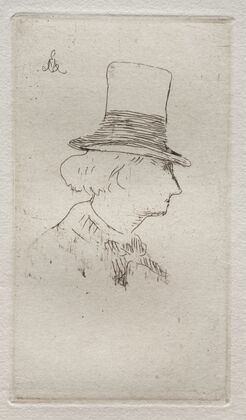 Profile Portrait of Charles Baudelaire (c. 1862)