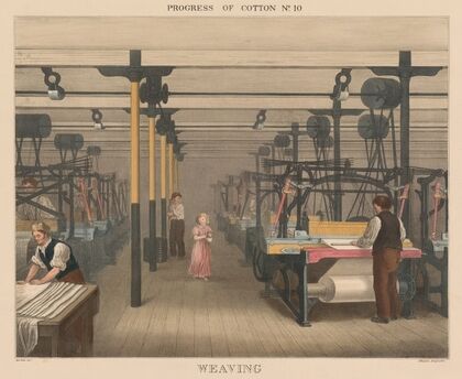 Progress of Cotton; #10 –Â Weaving — size preview