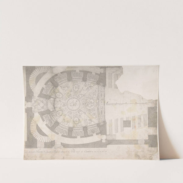 Projection of Ceiling Over Plan of the Small Theater in the Palace at Caserta by Luigi Vanvitelli