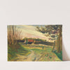 Promeneurs devant une ferme by Abraham Mintchine