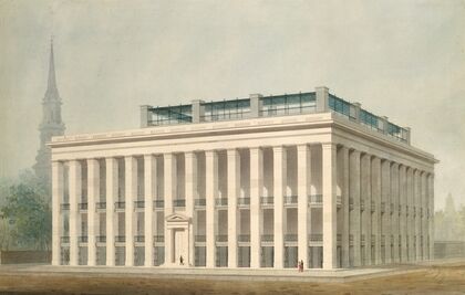 Proposal for Astor House (Park Hotel), New York (perspective)