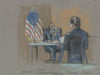Prosecution lawyer giving the closing argument during the court martial of Bowe Bergdahl, Fort Sam Houston, San Antonio, Texas