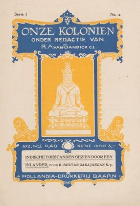 Prospectus van de ‘Onze koloniën’ reeks van Hollandia-drukkerij te Baarn
