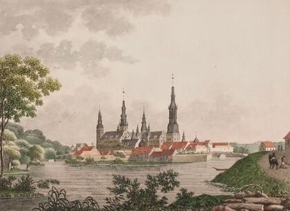Prospekt af det kongelige slot Frederiksborg på Sjælland