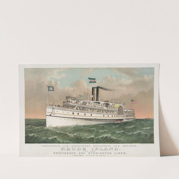 Providence and Stonington Steamship Co’s. steamer Rhode Island; of the Providence and Stonington lines (1882) by Currier & Ives.