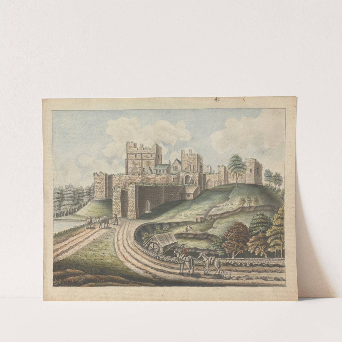 Prudhoe Castle, Northumberland by William Beilby
